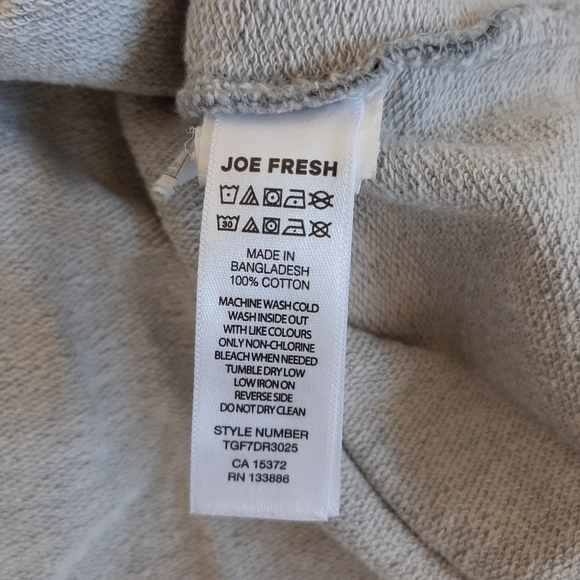 𝅺Joe Fresh Floral Print Grey Sweatshirt Dress size 5 - Picture 6 of 11